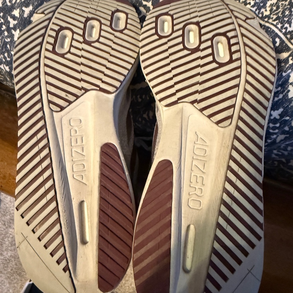 adidas Adizero Athletic Shoes - White and Brown
